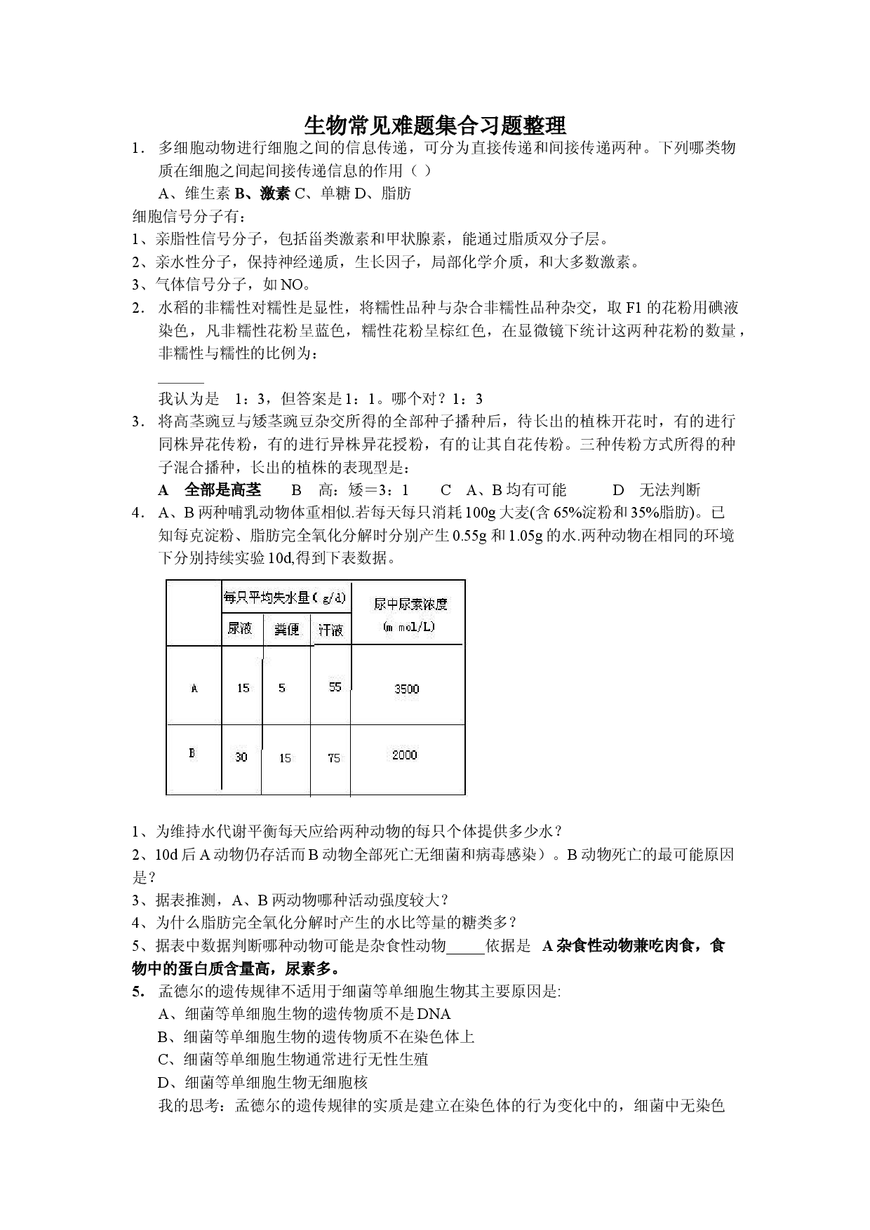 生物常见难题集合习题整理.doc 第1页