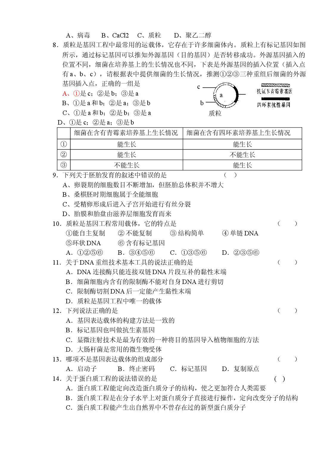 高二年级生物第二学期期中试卷.doc 第2页