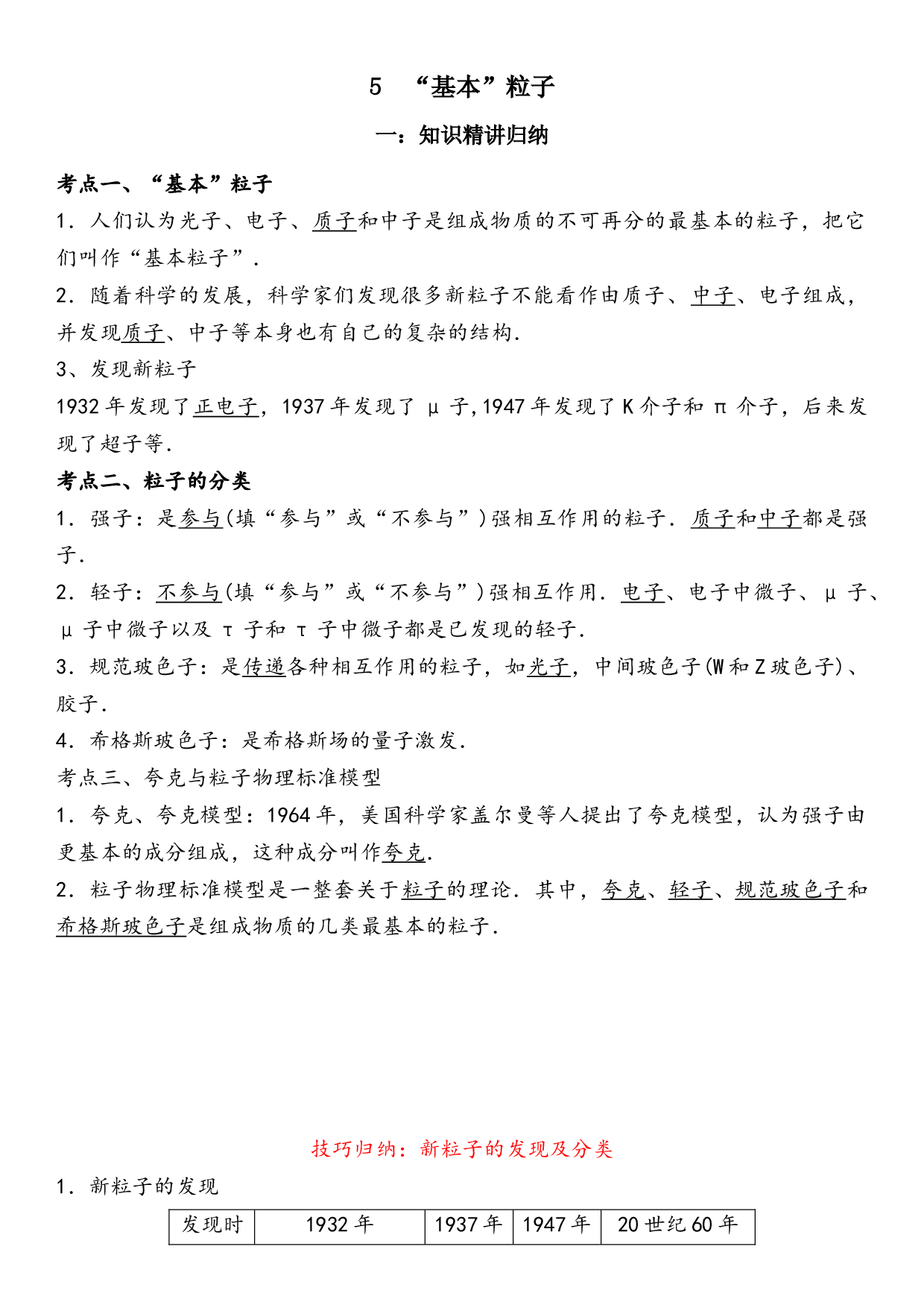 5.5&ldquo;基本&rdquo;粒子-2021-2022学年高二物理精讲与精练高分突破考点专题系列（人教版2019选择性必修第三册）.docx 第1页