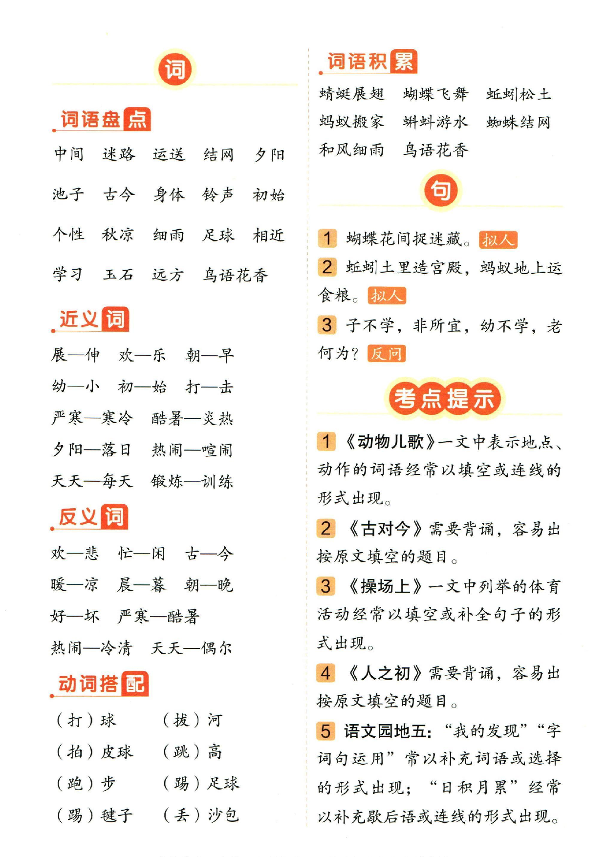 小学一年级下册语文单元总结_部分5.pdf 第2页