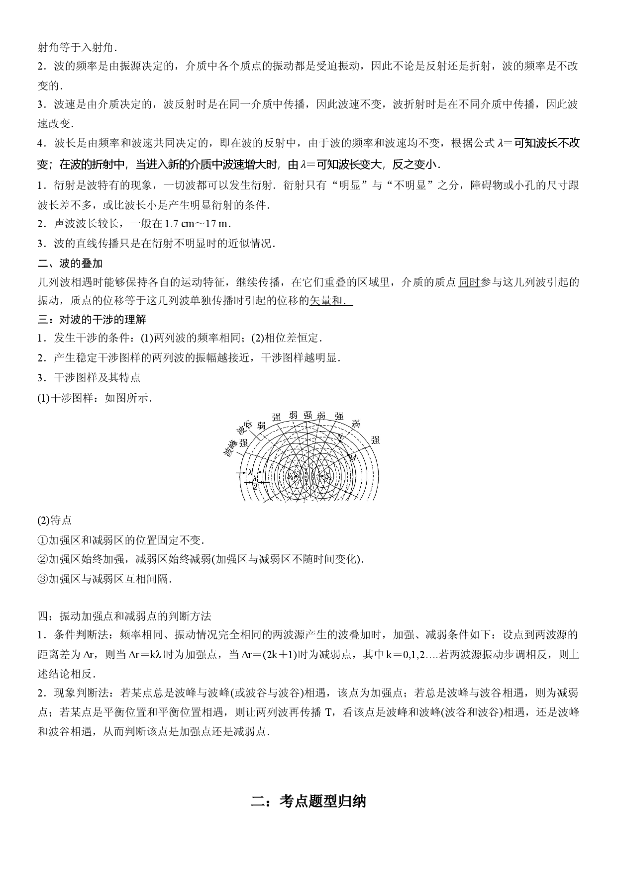 3.3-3.4 波的反射、折射和衍射、干涉-2021-2022学年高二物理精讲与精练高分突破考点专题系列（人教版2019选择性必修第一册）.docx 第2页
