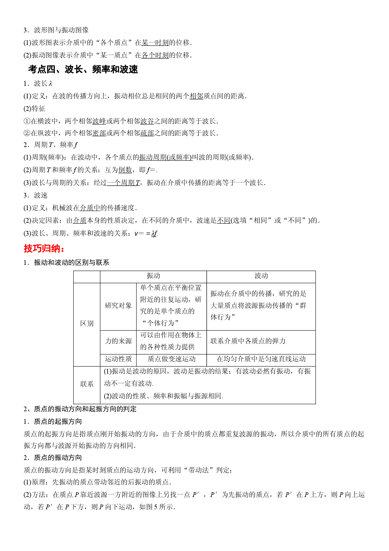 3.1-3.2 波的形成和波的描述-2021-2022学年高二物理精讲与精练高分突破考点专题系列（人教版2019选择性必修第一册）.docx 第2页