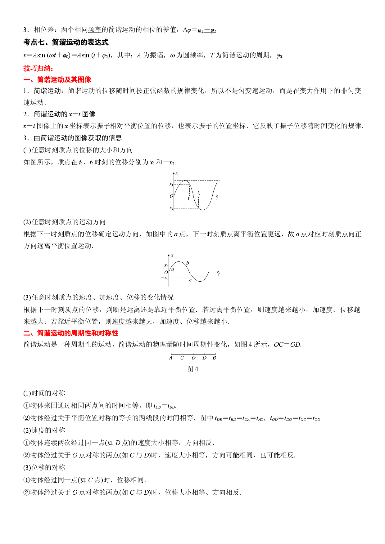 2.1-2.2 简谐运动 简谐运动的描述-2021-2022学年高二物理精讲与精练高分突破考点专题系列（人教版2019选择性必修第一册）.docx 第2页