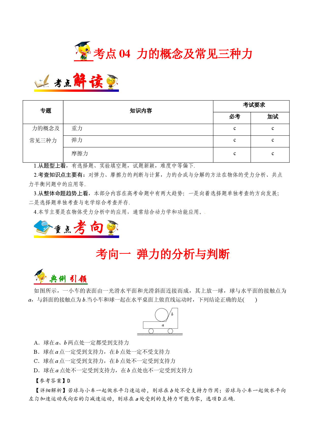 考点04 力的概念及常见的三种力-备战2022年高考物理一轮复习考点帮（浙江专用）.doc 第1页