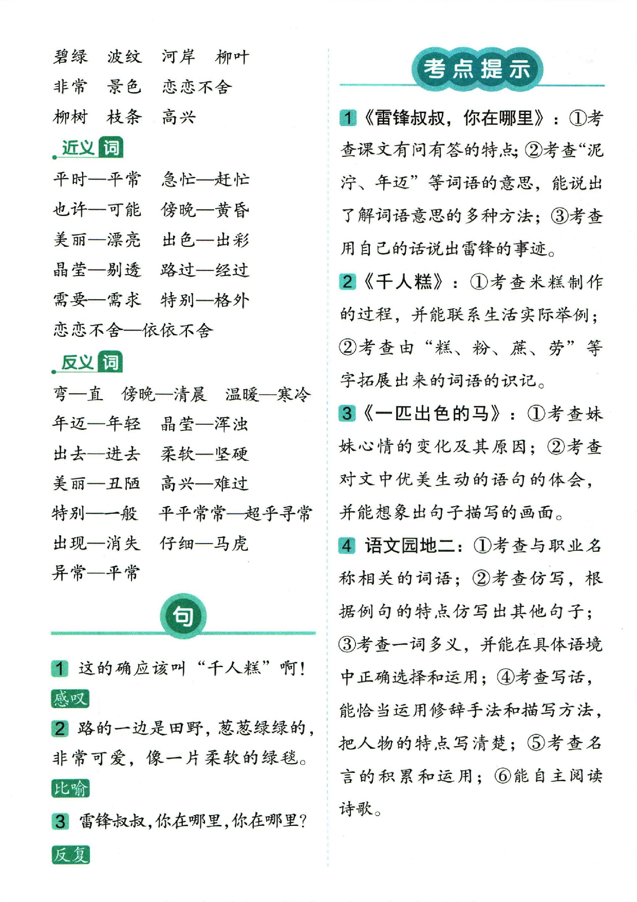 小学二年级下册语文单元总结_部分2.pdf 第2页