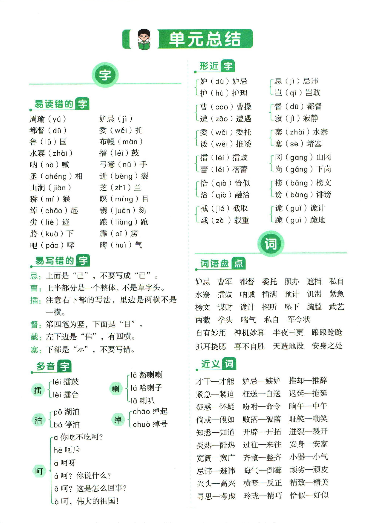 小学五年级下册语文单元总结_部分2.pdf 第1页