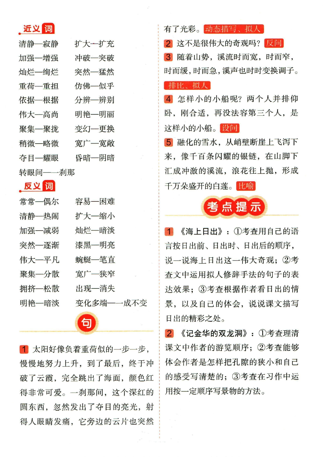 小学四年级下册语文单元总结_部分5.pdf 第2页