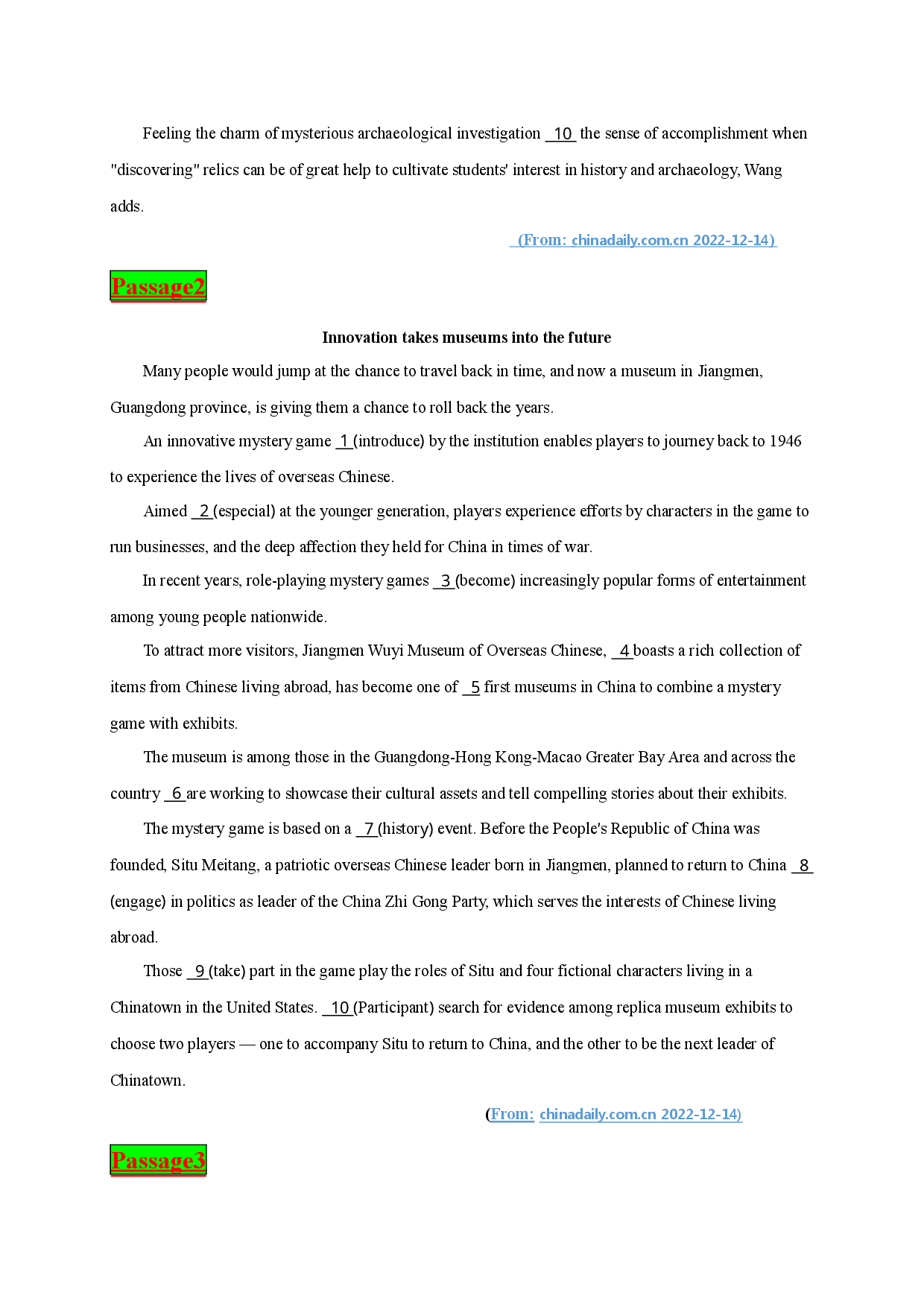 时文热点16--2023年高考英语时文热点之原创特训-语法填空专练.docx 第2页