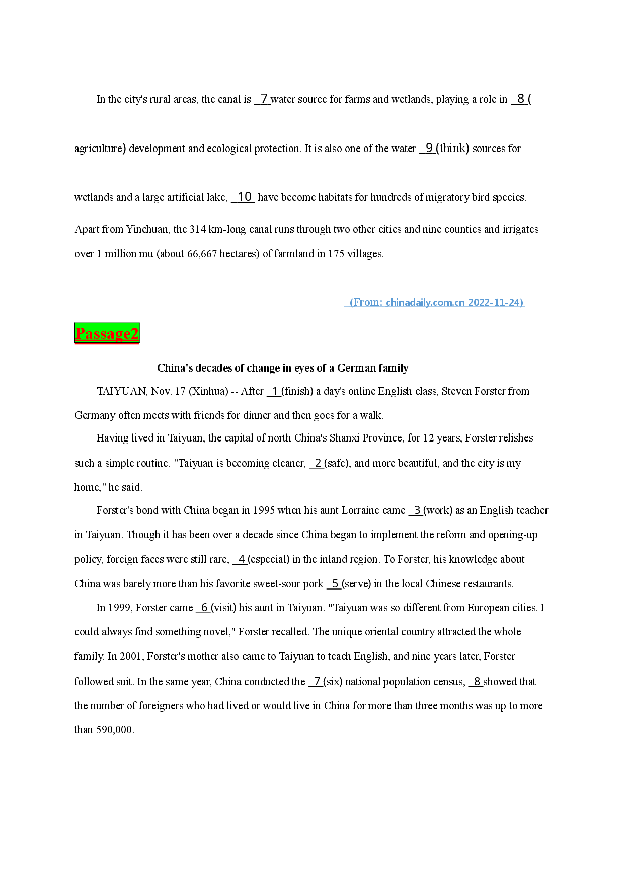时文热点14--2023年高考英语时文热点之原创特训-语法填空专练.docx 第2页