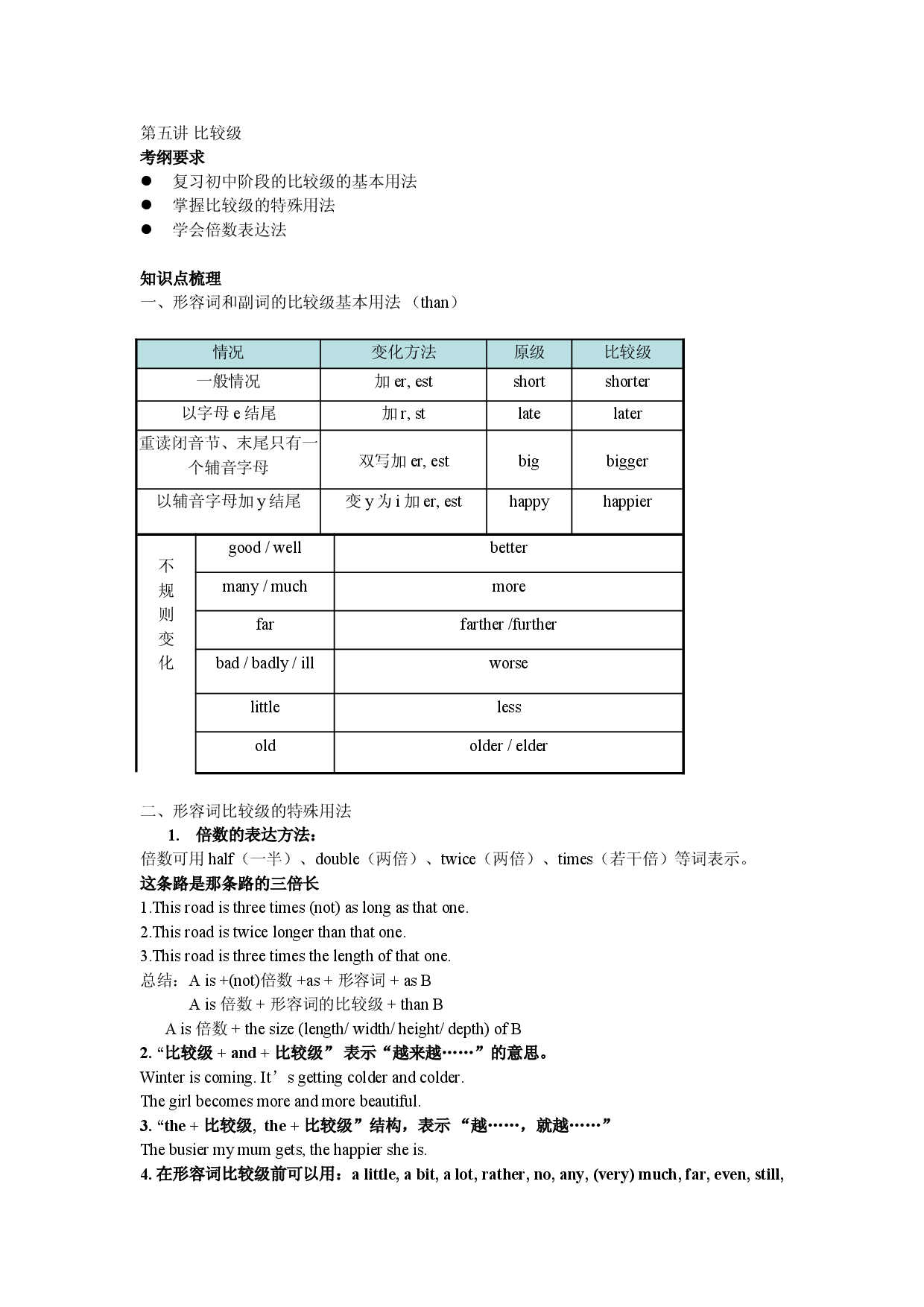 第五讲 比较级-初高中英语衔接课学案.doc 第1页