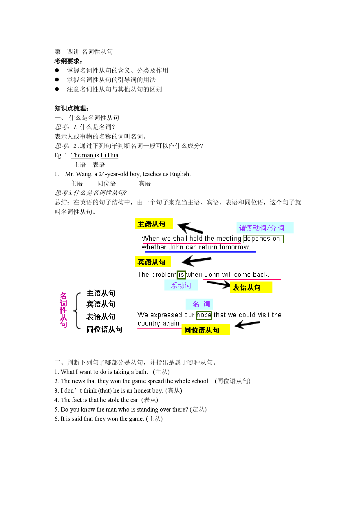 第十四讲 名词性从句-初高中英语衔接课学案.doc 第1页