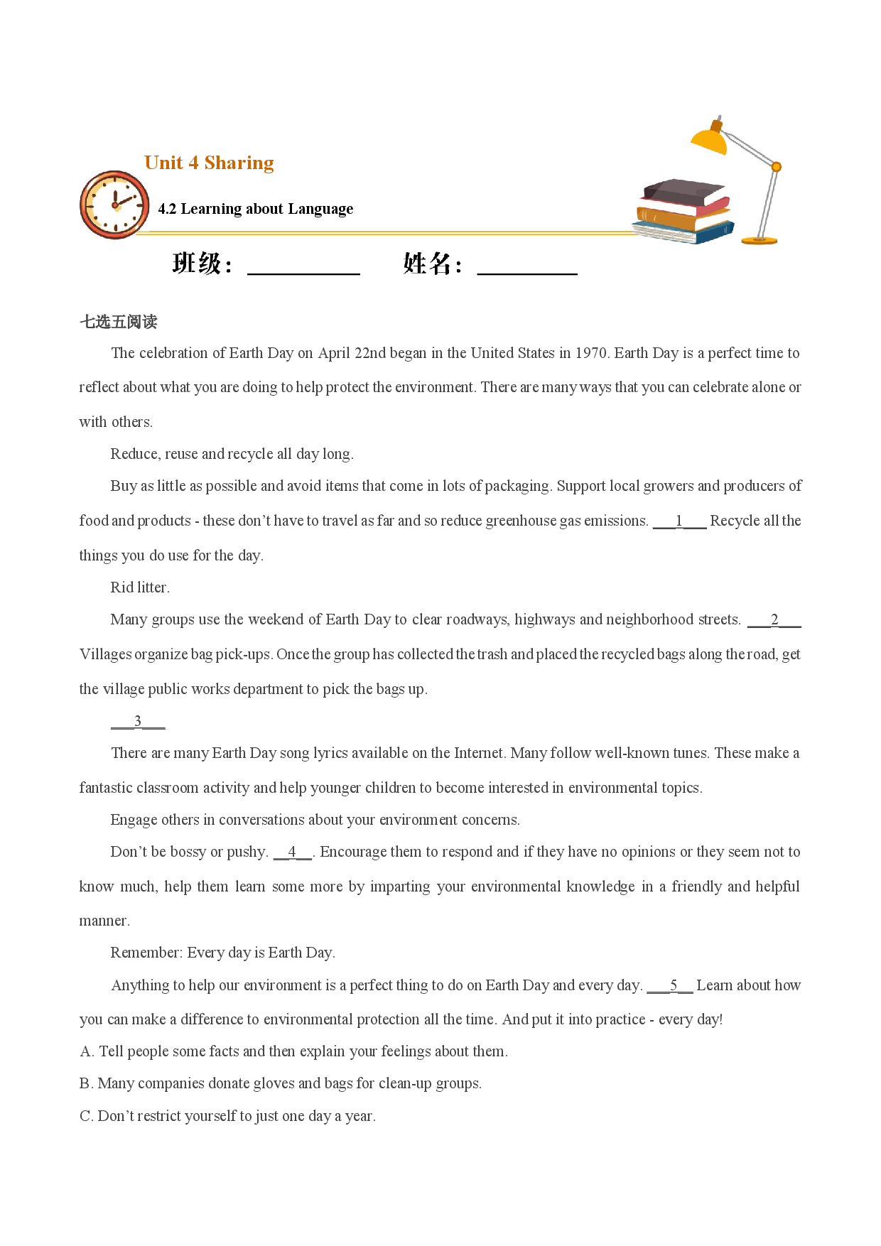 4.2 Learning about language（重点练）-2020-2021学年高二英语下学期十分钟同步课堂专练(人教版选修7).docx 第1页