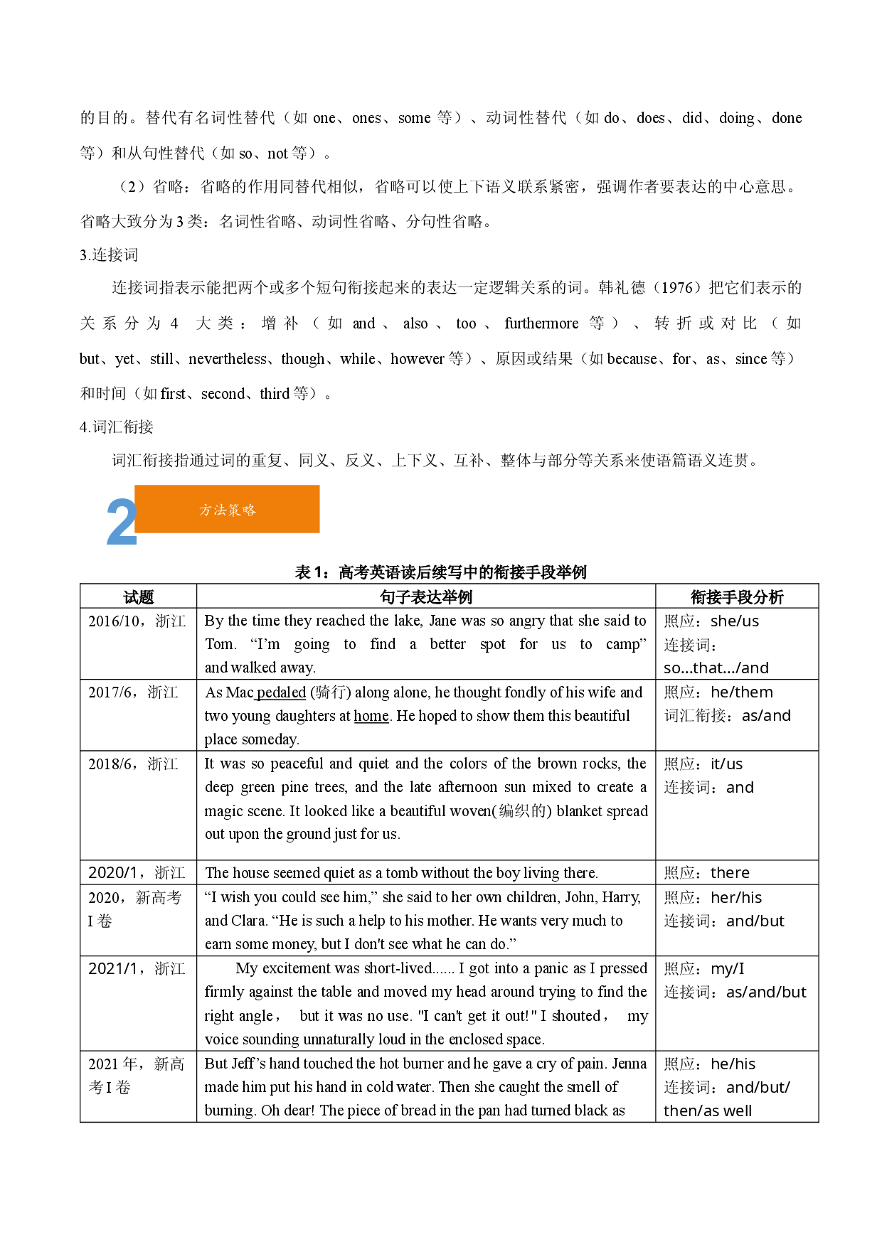 2.01 续写中的衔接与连贯-2023年新高考英语读后续写提分技能.docx 第2页