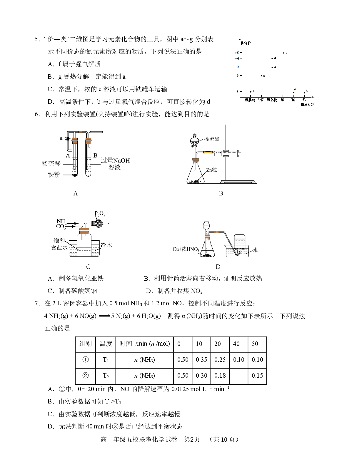 【高一】河北省&ldquo;五个一&rdquo;名校联盟2022-2023学年高一下学期期末联考++化学.pdf 第2页