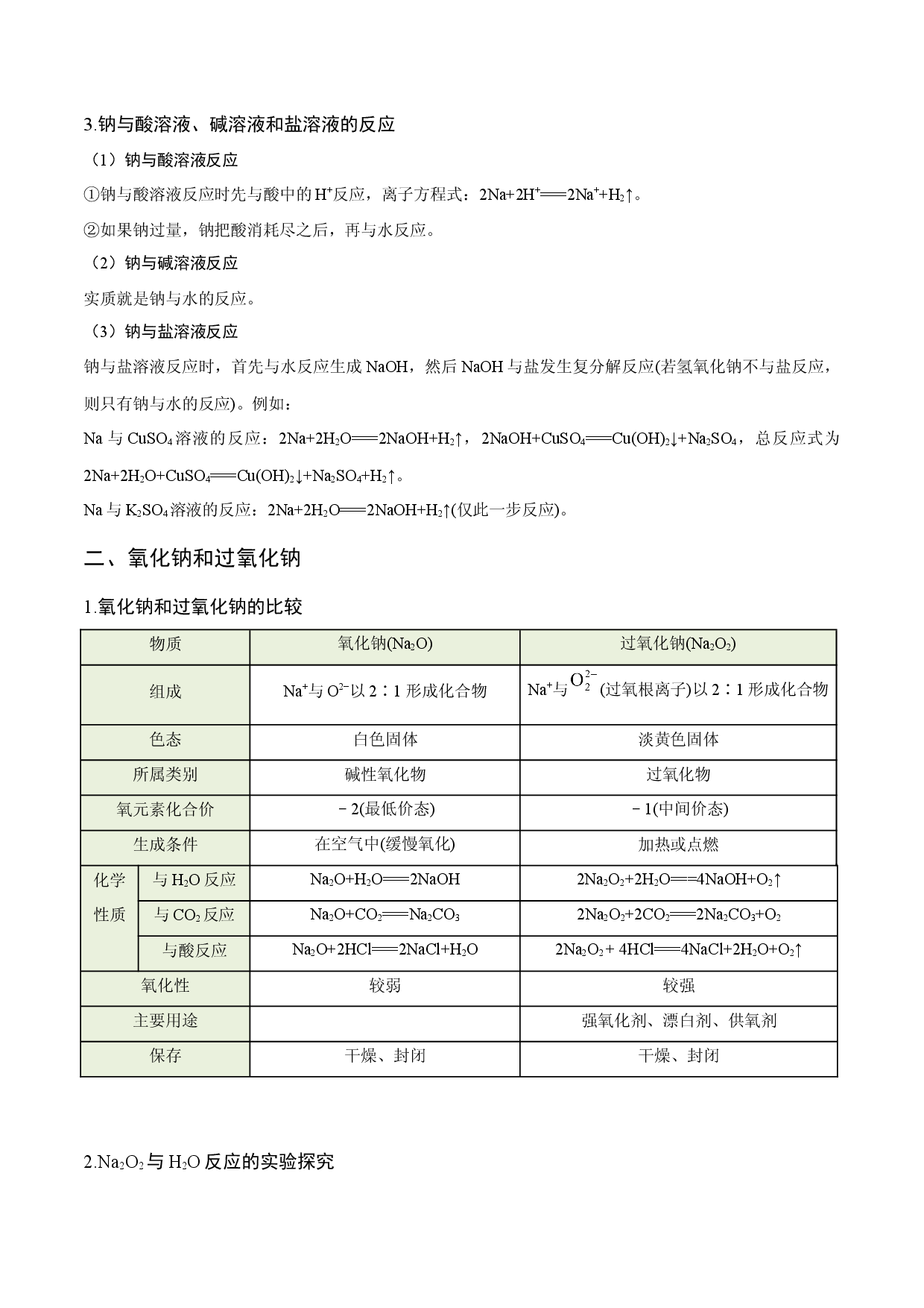 专题04 钠及其化合物（知识串讲）-2021-2022学年高一化学上学期期末考点大串讲（人教版2019）.docx 第2页