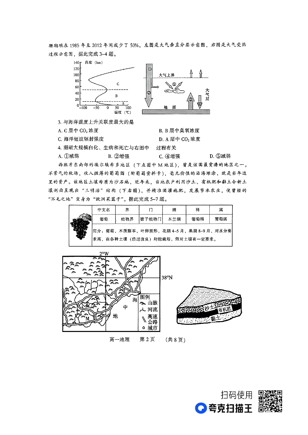 河南省郑州市2022-2023学年高一下学期期末考试+地理试题.pdf 第2页