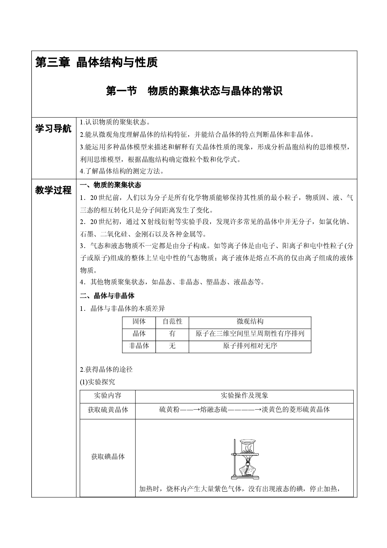 第3章 第1节 物质的聚集状态与晶体的常识（讲义）【新教材】2020-2021学年人教版(2019)高二化学选择性必修二（机构用）.docx 第1页