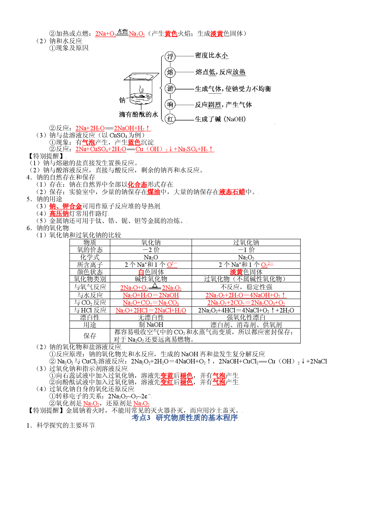 第1章  认识化学科学-2021-2022学年高一化学期末备考单元复习知识清单（鲁科版2019必修第一册）.doc 第2页