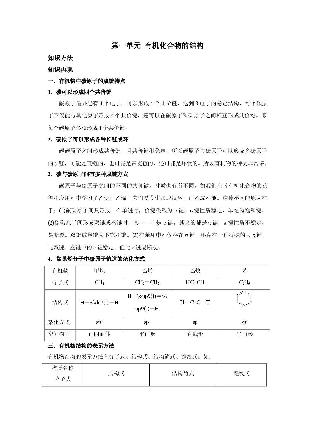 江苏省丹阳高级中学苏教版高二化学选修5专题2.1 有机化合物的结构（知识梳理）.doc 第1页