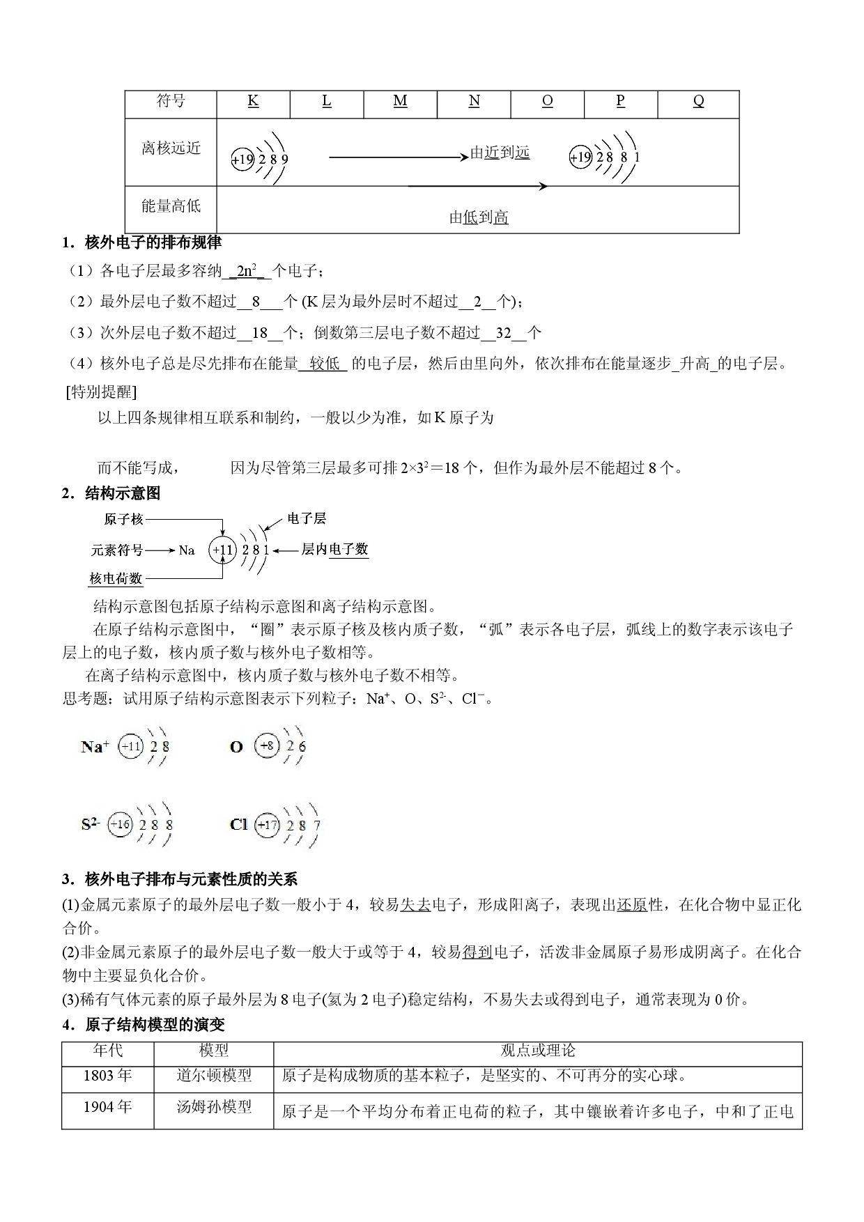 4.1.1 原子结构（自主学案）-2021-2022学年高一化学同步学习高效学与练（人教版2019必修第一册）.doc 第2页