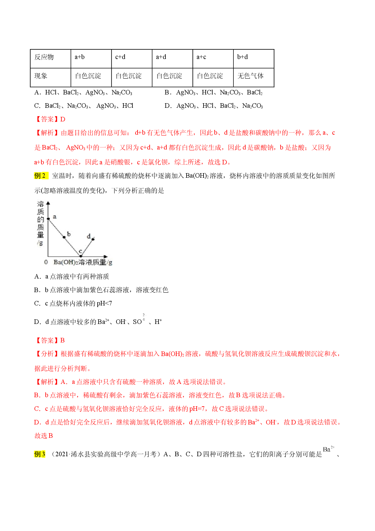 1.7 离子的检验与推断（精讲）-2021-2022学年高一化学上学期《考点&bull;题型&bull;技巧》精讲与精练高分突破（人教版2019）.doc 第2页