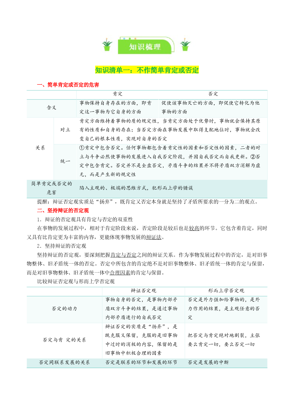 专题55 推动认识发展（2024一轮复习知识清单）-2024年高考政治一轮复习知识清单（选择性必修3）.docx 第2页