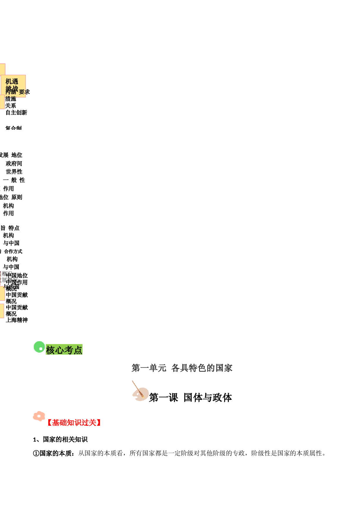 选择性必修1《当代国际政治经济》（思维导图+核心考点+易混易错）-备战2024年高考政治答题技巧与模板构建.docx 第2页