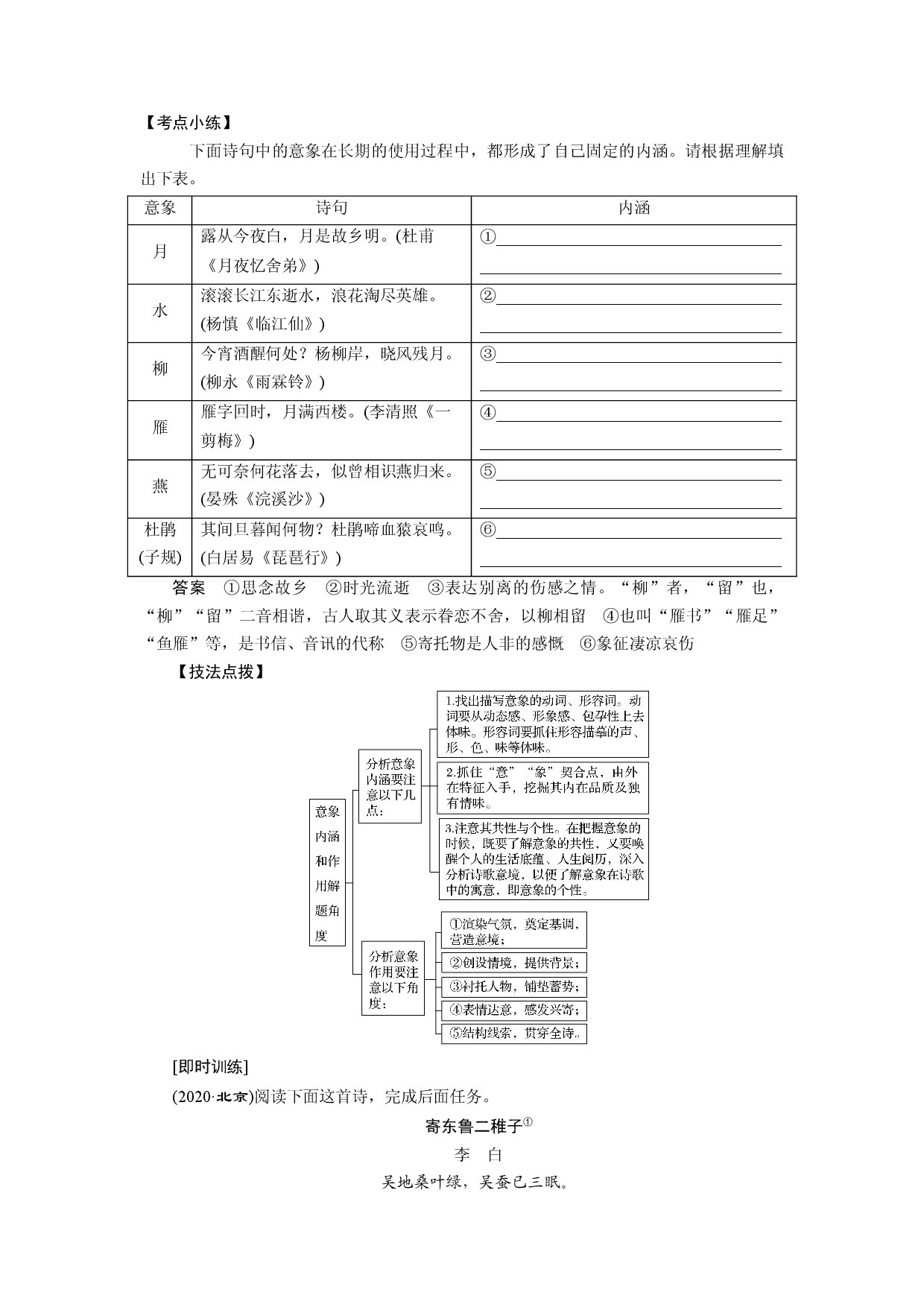 考点19 鉴赏古代诗歌的形象-备战2024年高考语文一轮复习考点帮（新高考专用）.docx 第2页