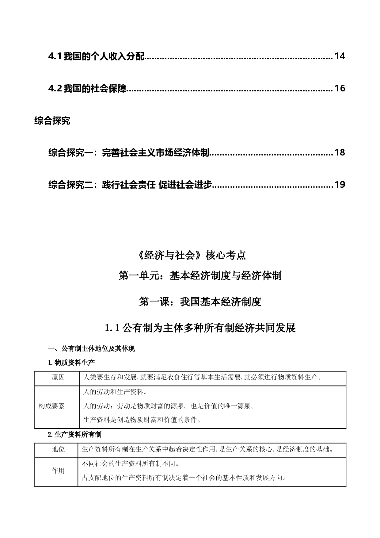 《经济与社会》核心考点-2022年高考政治必背知识手册（统编版）.docx 第2页