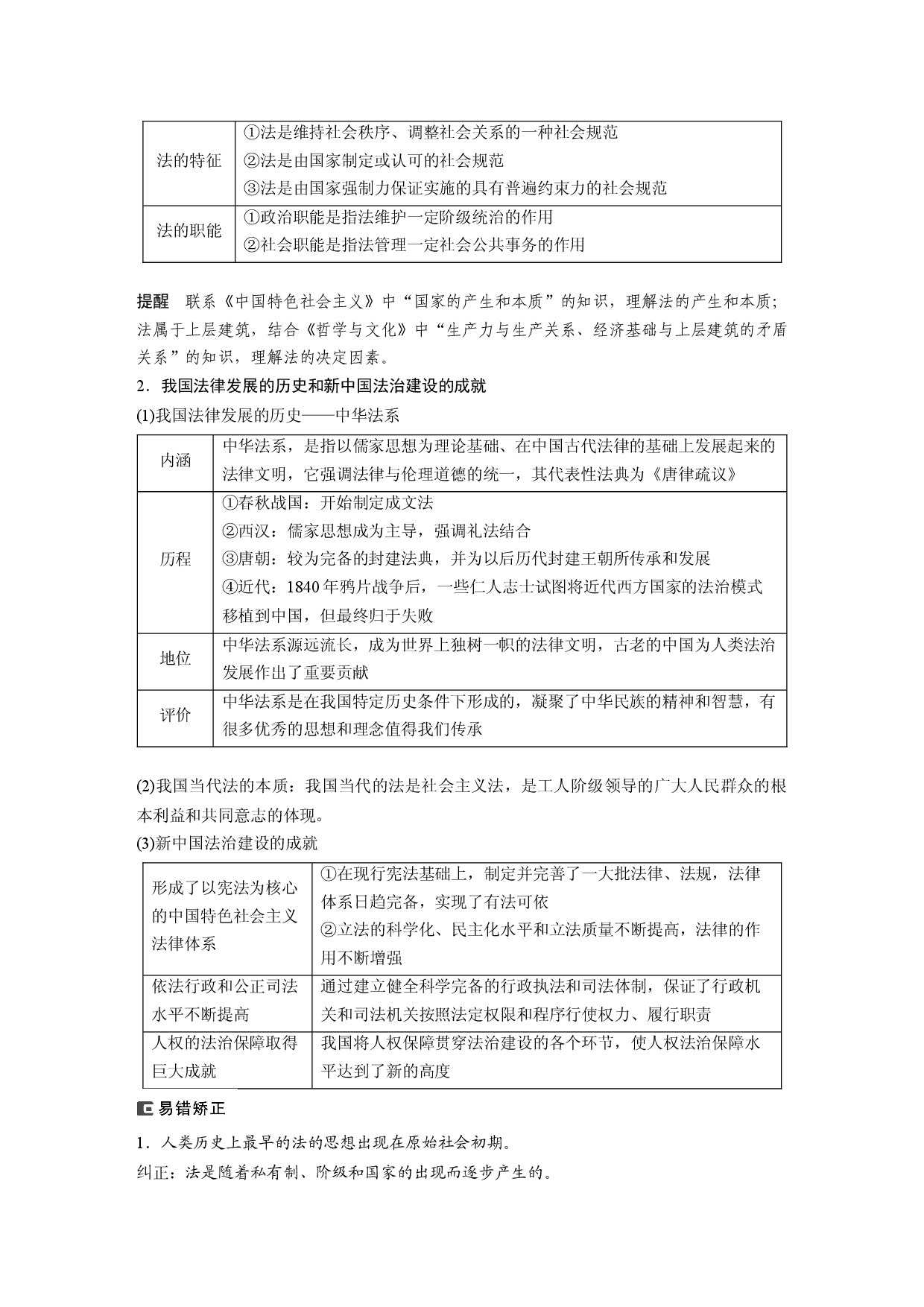 2024年高考政治一轮复习（部编版） 必修3　第15课　治国理政的基本方式.docx 第2页