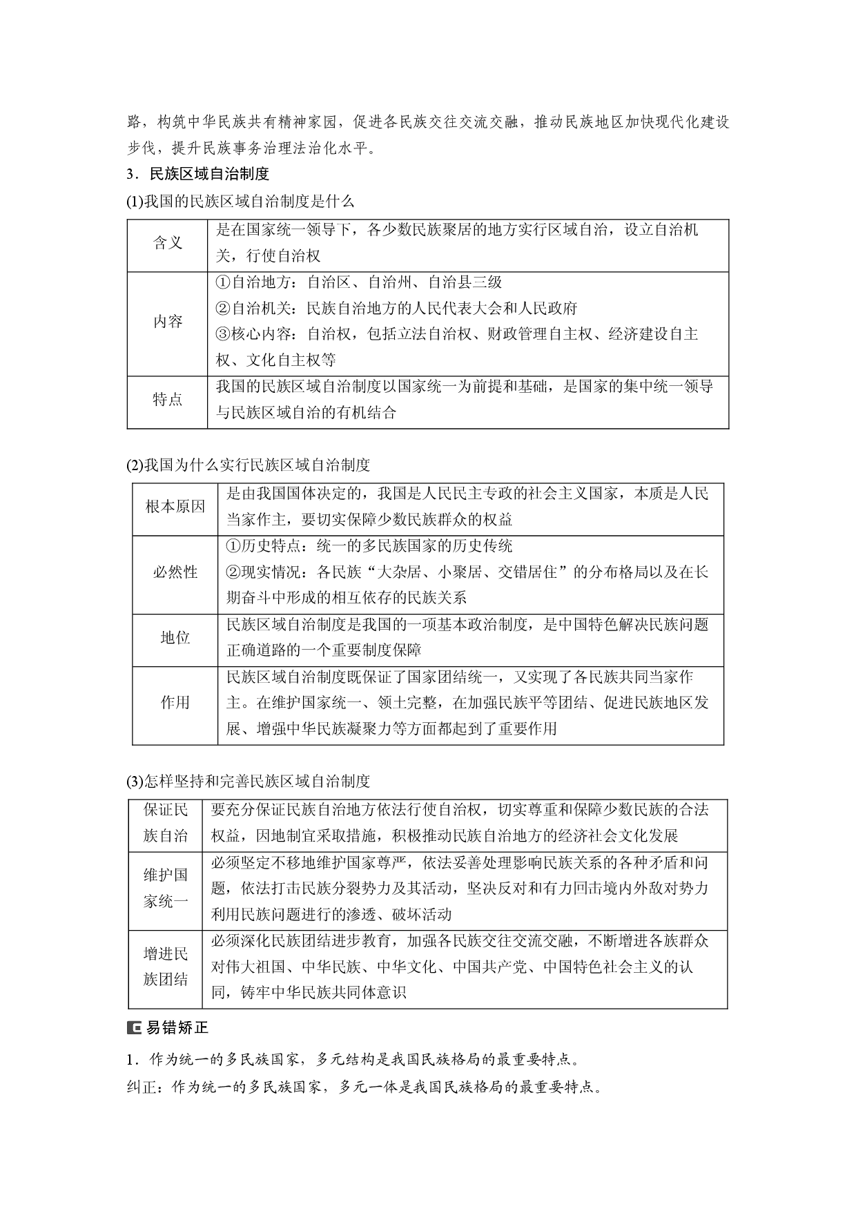 2024年高考政治一轮复习（部编版） 必修3　第14课　课时2　民族区域自治制度.docx 第2页