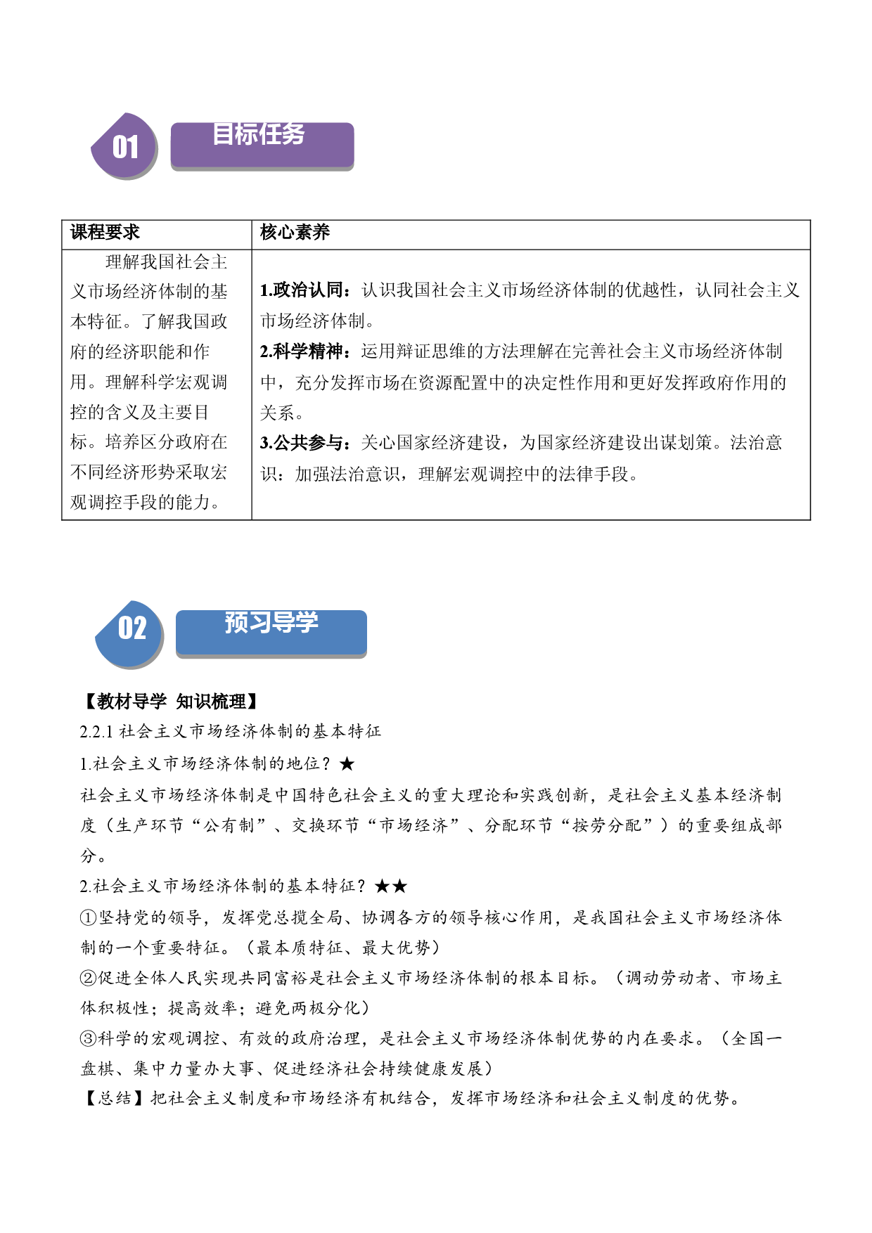 2.2 更好发挥政府作用【含6大模块】-2023-2024学年高一政治同步学与练（统编版必修2）.docx 第2页