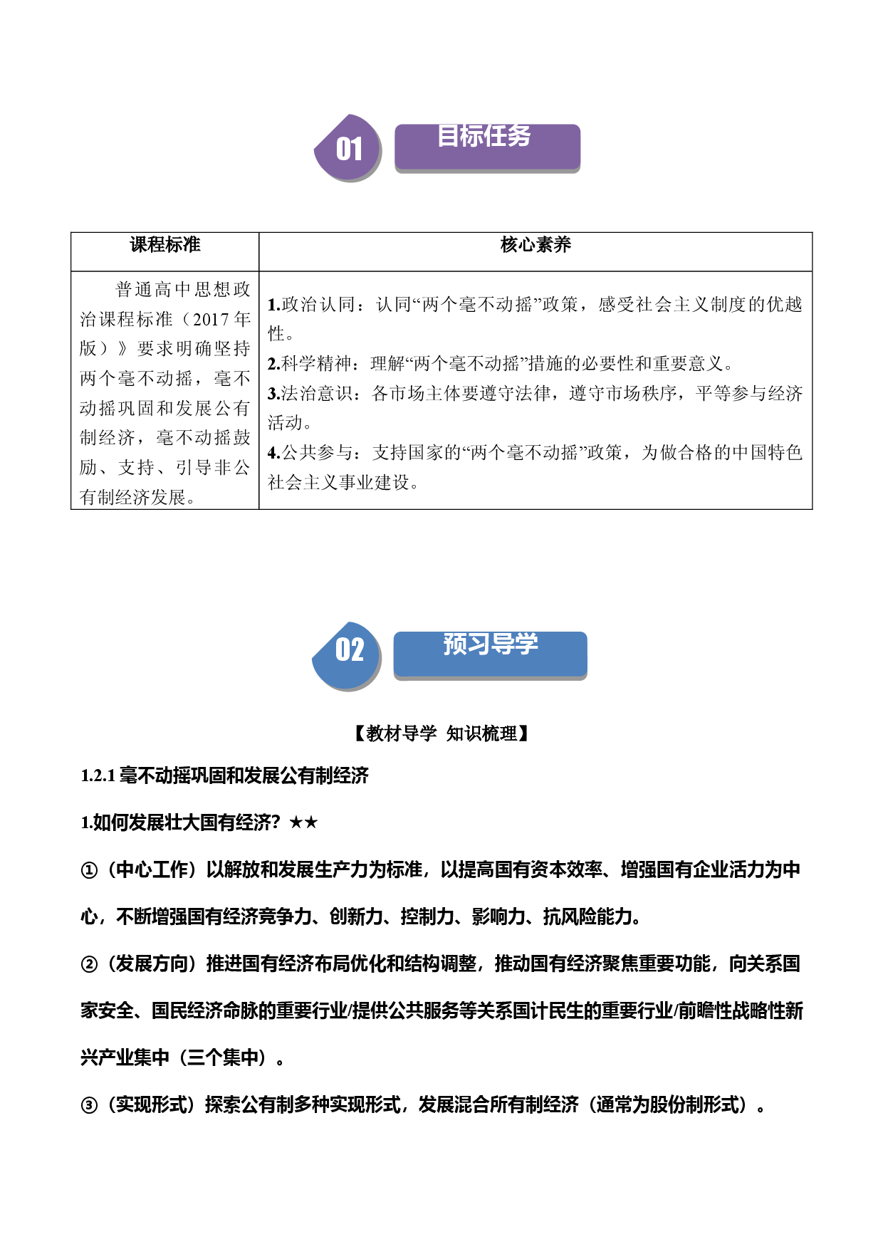 1.2 坚持&ldquo;两个毫不动摇&rdquo;【含6大模块】-2023-2024学年高一政治同步学与练（统编版必修2）.docx 第2页
