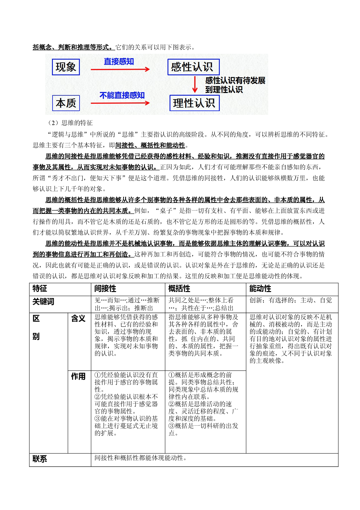 1.1 思维的含义与特征（学案）-2023-2024学年高二政治同步学与练（统编版选择性必修3）.docx 第2页