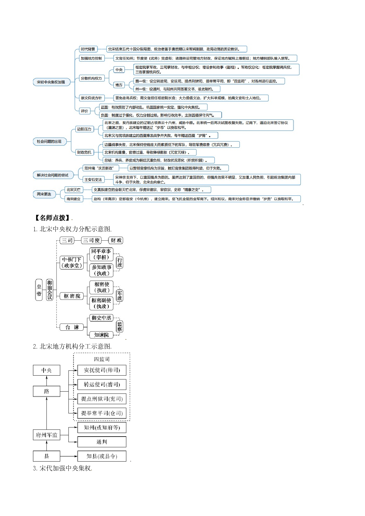 第05 讲 辽宋夏金元的政权及统治-2022年新高考历史一轮复习思维导图+真题演练（中外历史纲要上）.doc 第2页