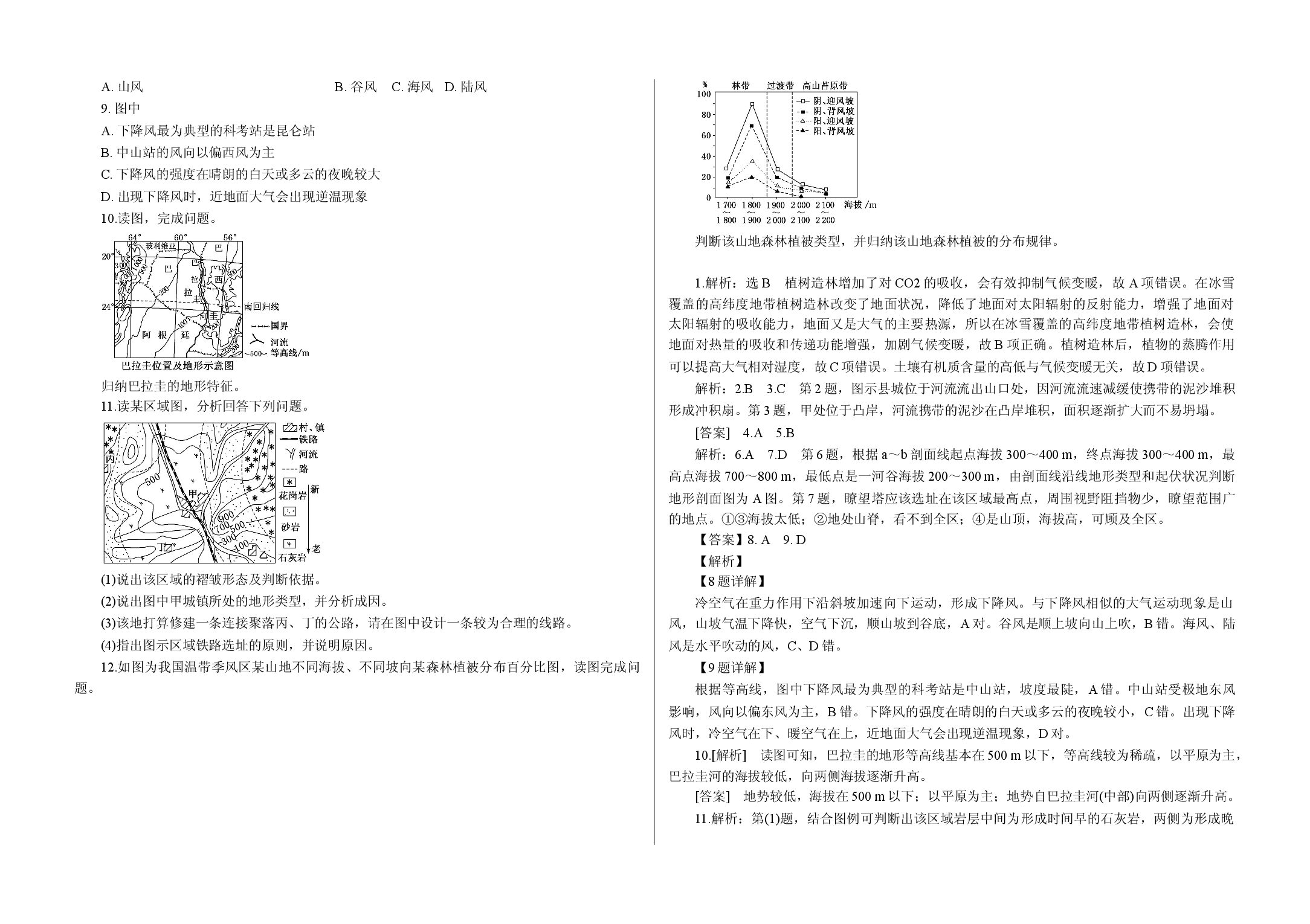 山东省新高考2021年高三一轮限时训练&mdash;自然专题.doc 第2页