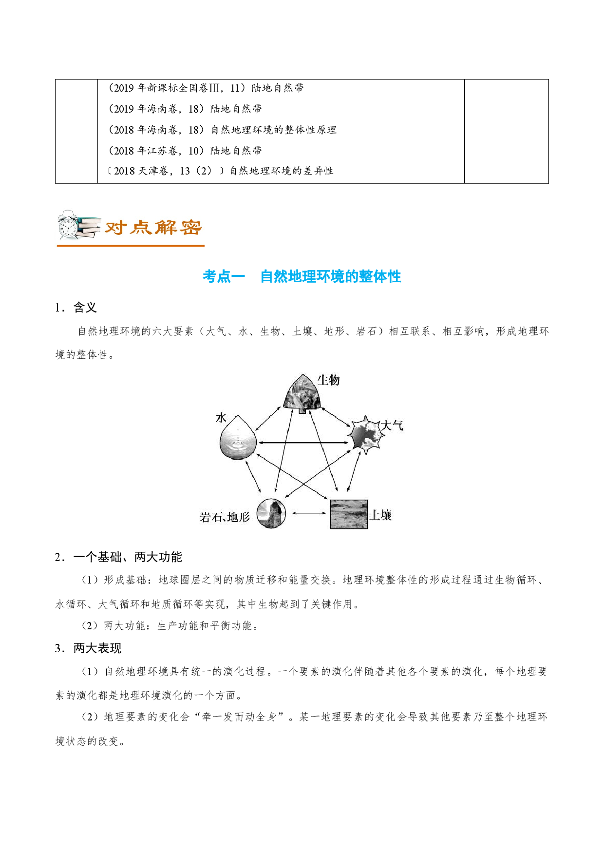 解密08 自然环境的整体性与差异性（讲义）-【高频考点解密】2022年高考地理二轮复习讲义+分层训练（新高考专用）.docx 第2页