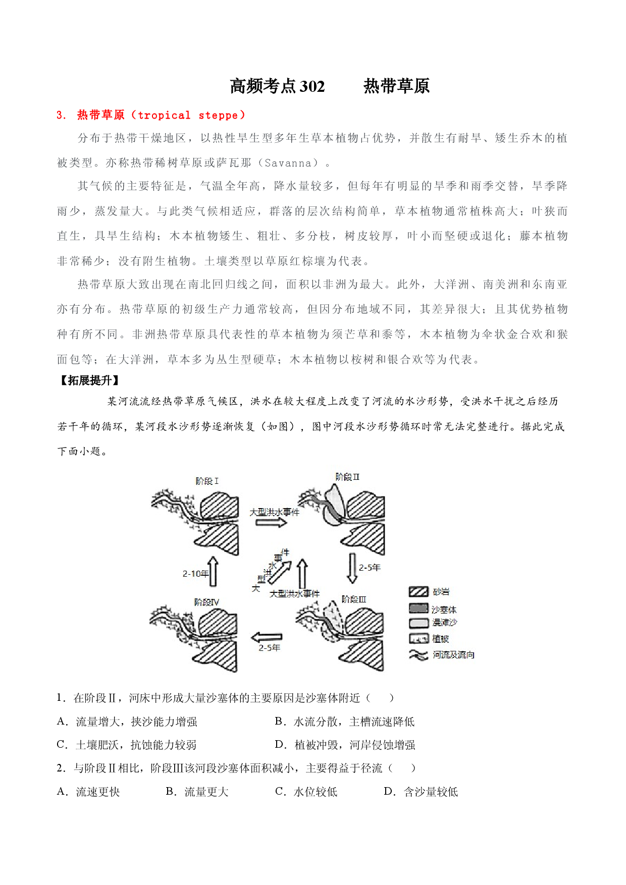 地理热点248 热带草原-备战2022年高考地理全二轮复习高频考点狙击与专项突破.docx 第1页