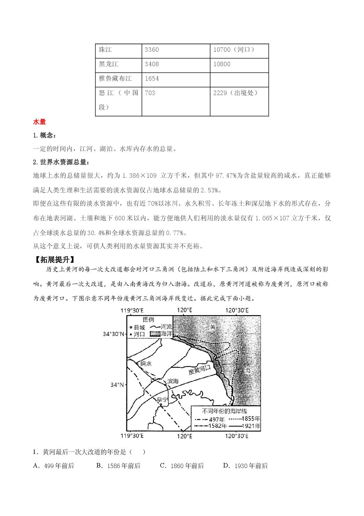 地理热点208 流量、径流量、水量三者区别备战2022年高考全二轮复习高频考点狙击与专项突破.docx 第2页