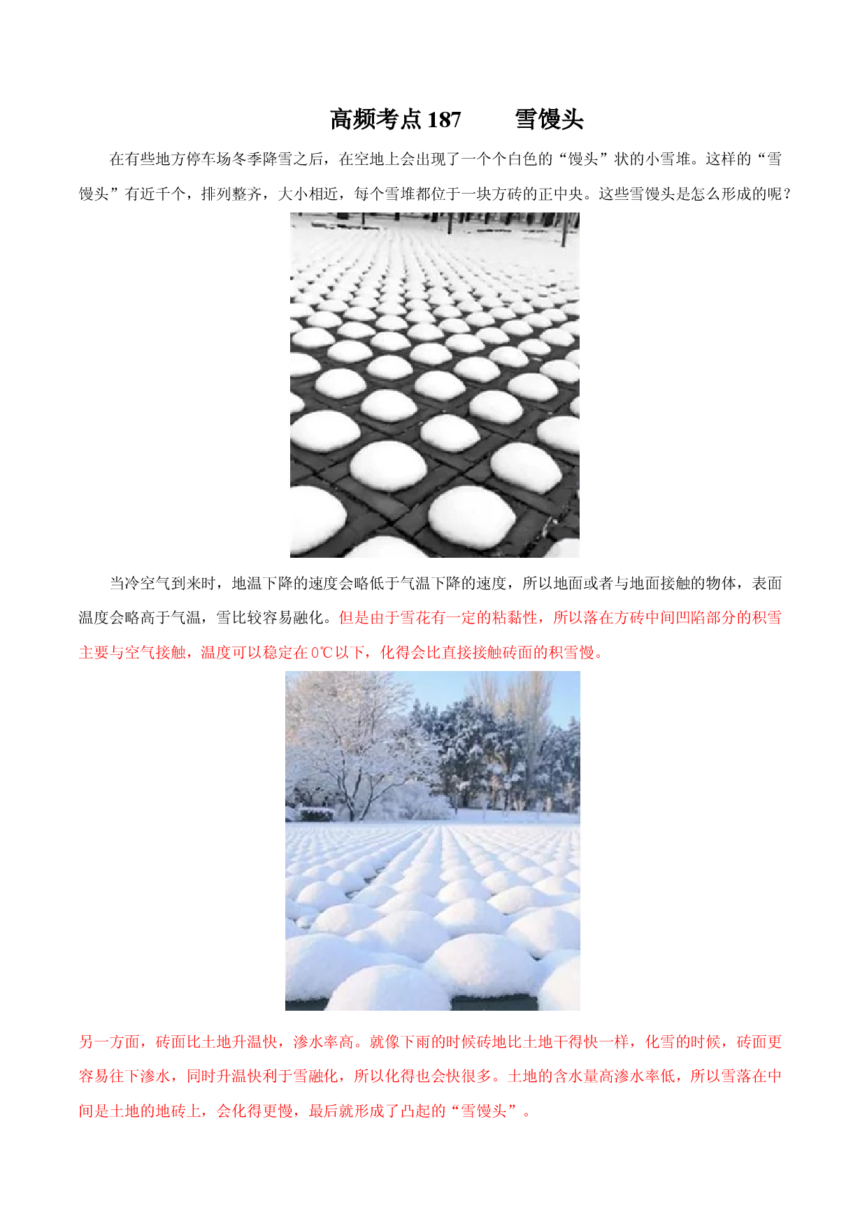 地理热点133 雪馒头-备战2022年高考地理全二轮复习高频考点狙击与专项突破.docx 第1页