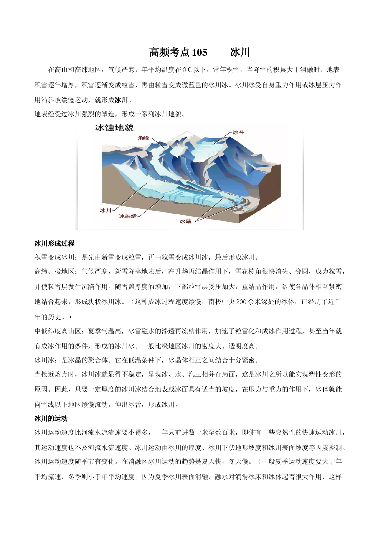 地理热点52 冰川-备战2022年高考地理全二轮复习高频考点狙击与专项突破.docx 第1页