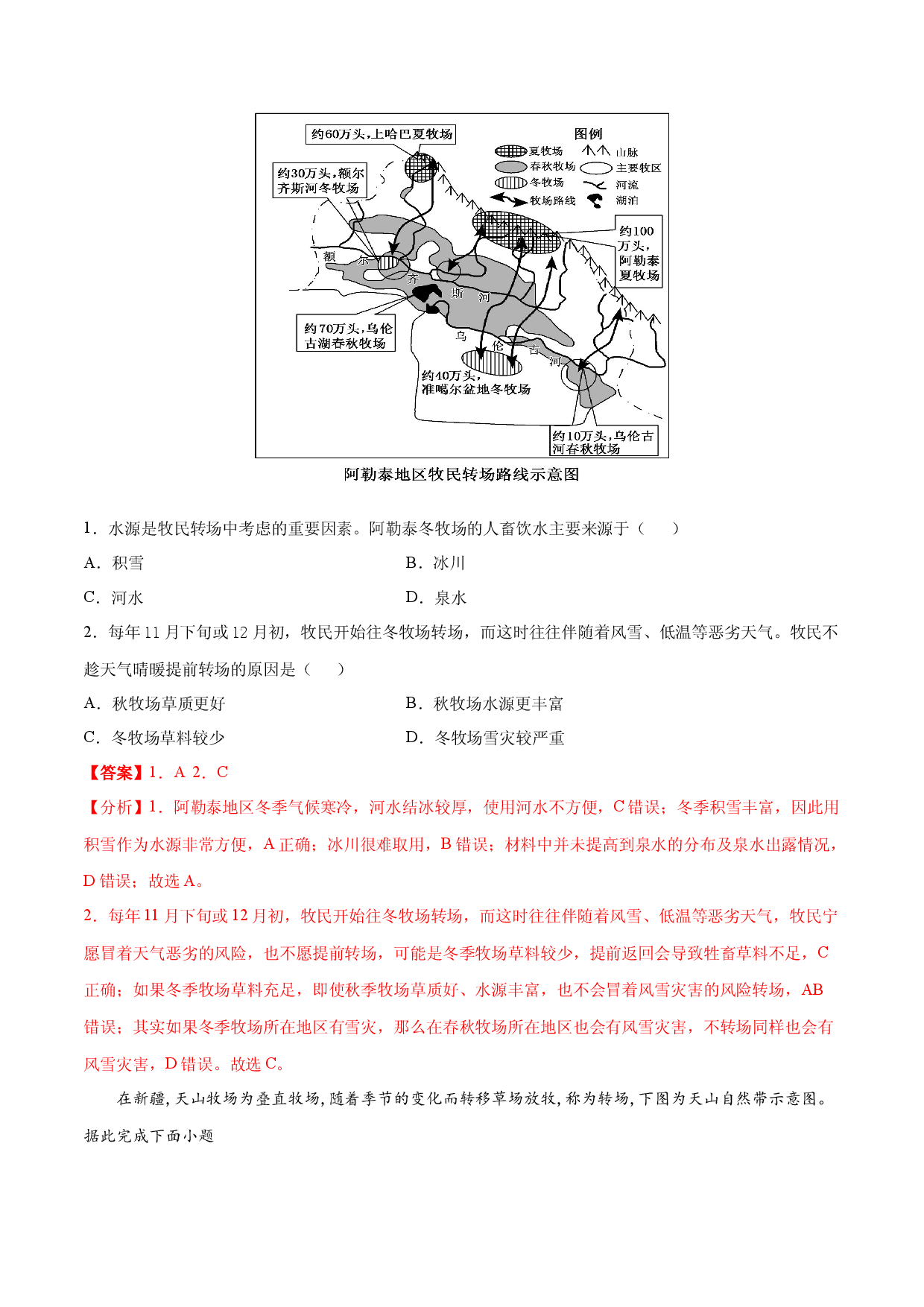地理热点36 转移牧场-备战2022年高考地理全二轮复习高频考点狙击与专项突破.docx 第2页