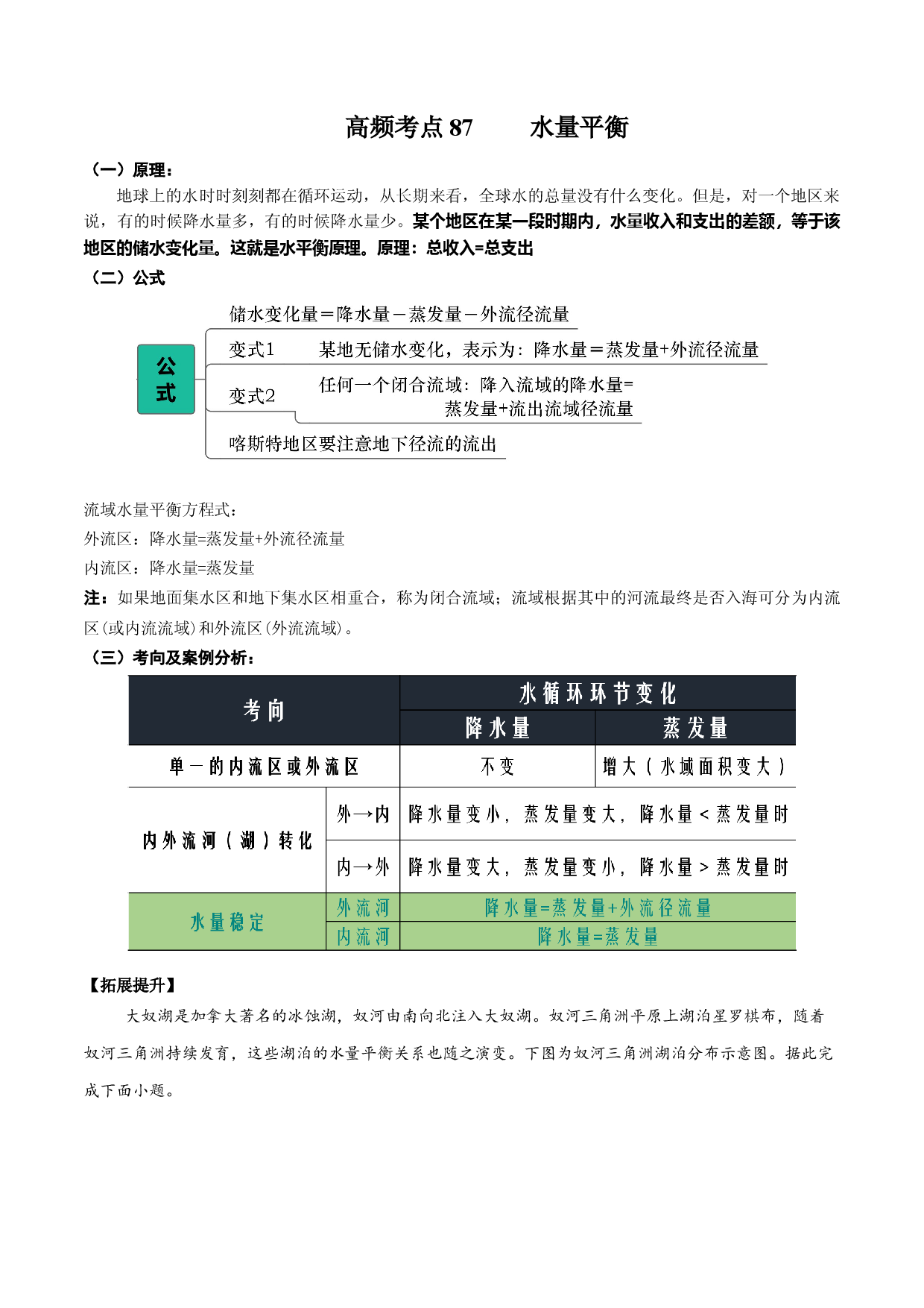 地理热点34 水量平衡-备战2022年高考地理全二轮复习高频考点狙击与专项突破.docx 第1页