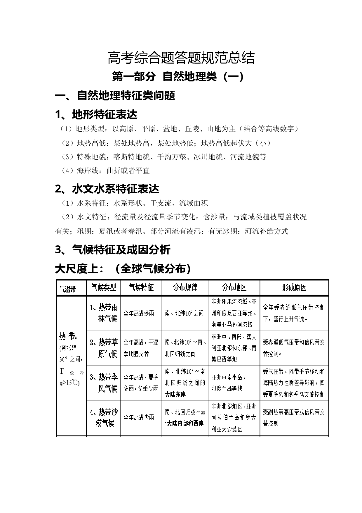 2021高考地理二轮复习 综合题答题总结自然地理类.docx 第1页