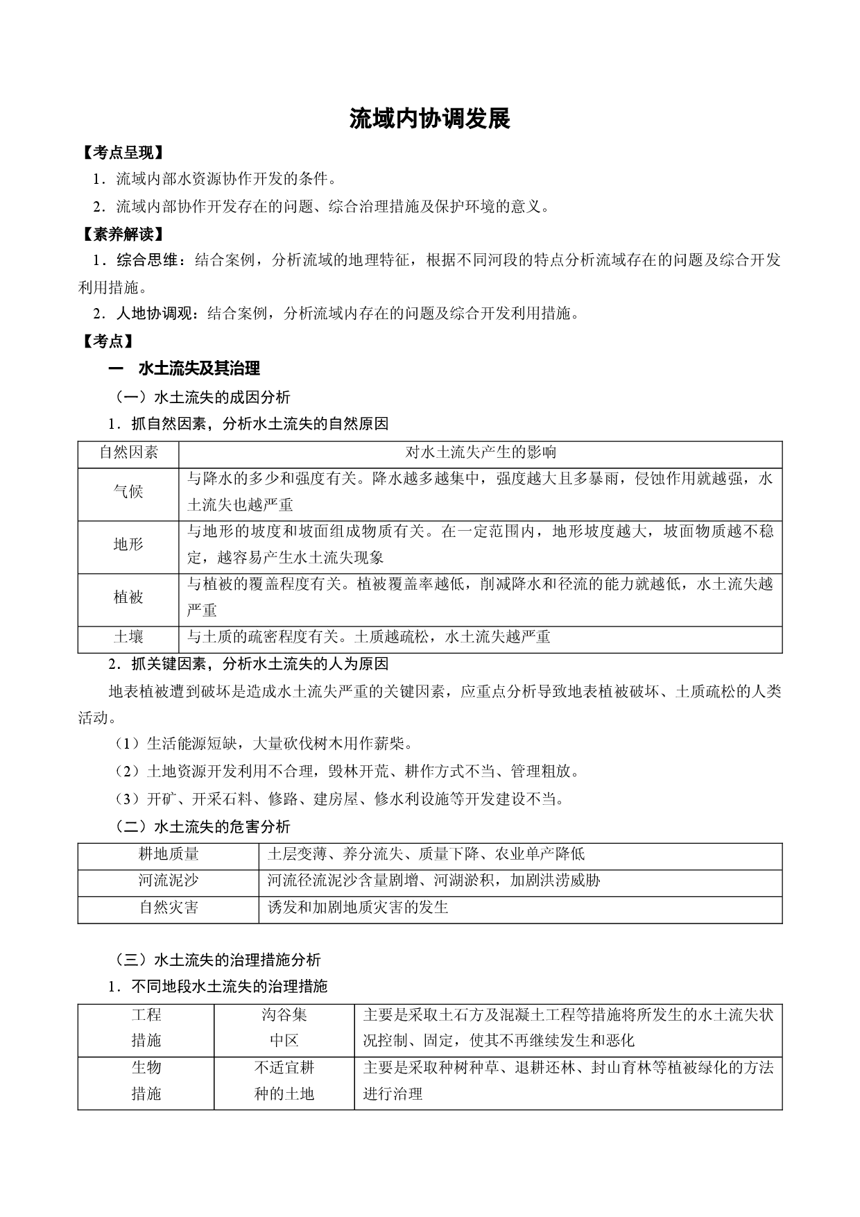 4.6 流域内协调发展（讲练）-【高考君】备战2023年高考地理大一轮复习全考点精讲练（新高考专用）.docx 第1页