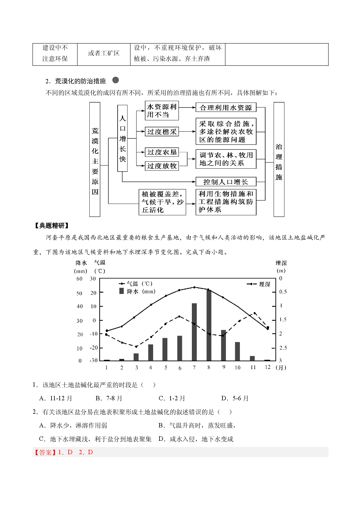 4.2 生态脆弱区的综合治理（讲练）-【高考君】备战2023年高考地理大一轮复习全考点精讲练（新高考专用）.docx 第2页
