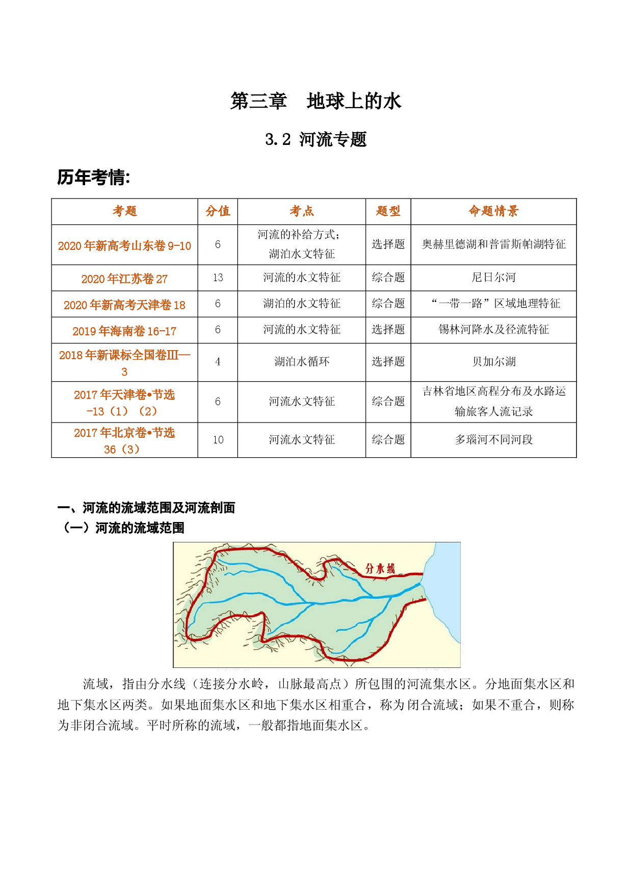 3.2 河流专题（讲义）-2022年高考地理一轮复习讲练测.docx 第1页