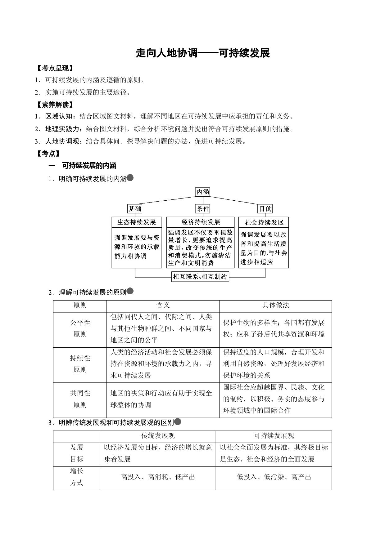 2.8.2 走向人地协调&mdash;&mdash;可持续发展（讲练）-【高考君】备战2023年高考地理大一轮复习全考点精讲练（新高考专用）.docx 第1页
