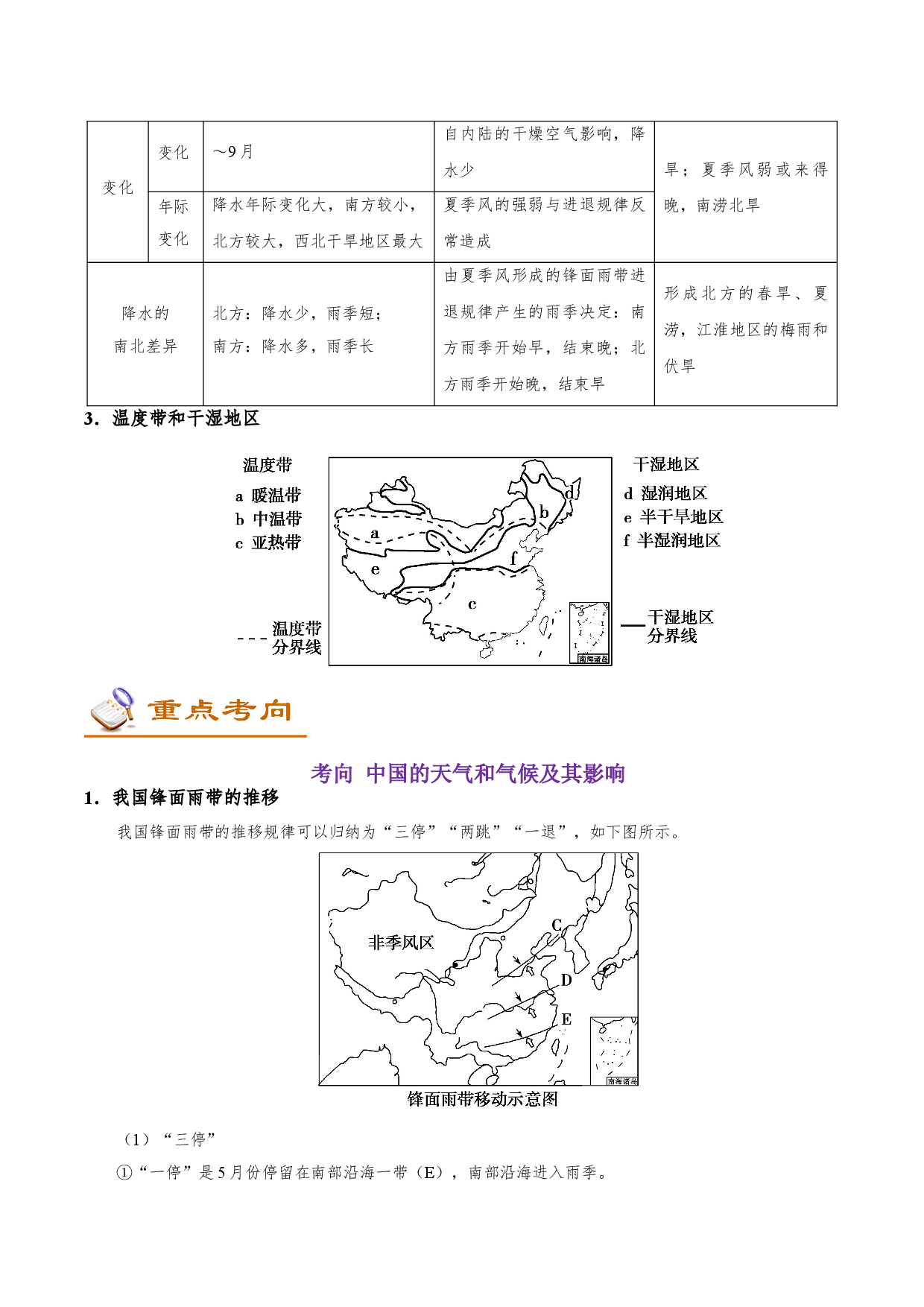 考点61 我国的气候-备战2022年高考地理一轮复习考点帮.doc 第2页