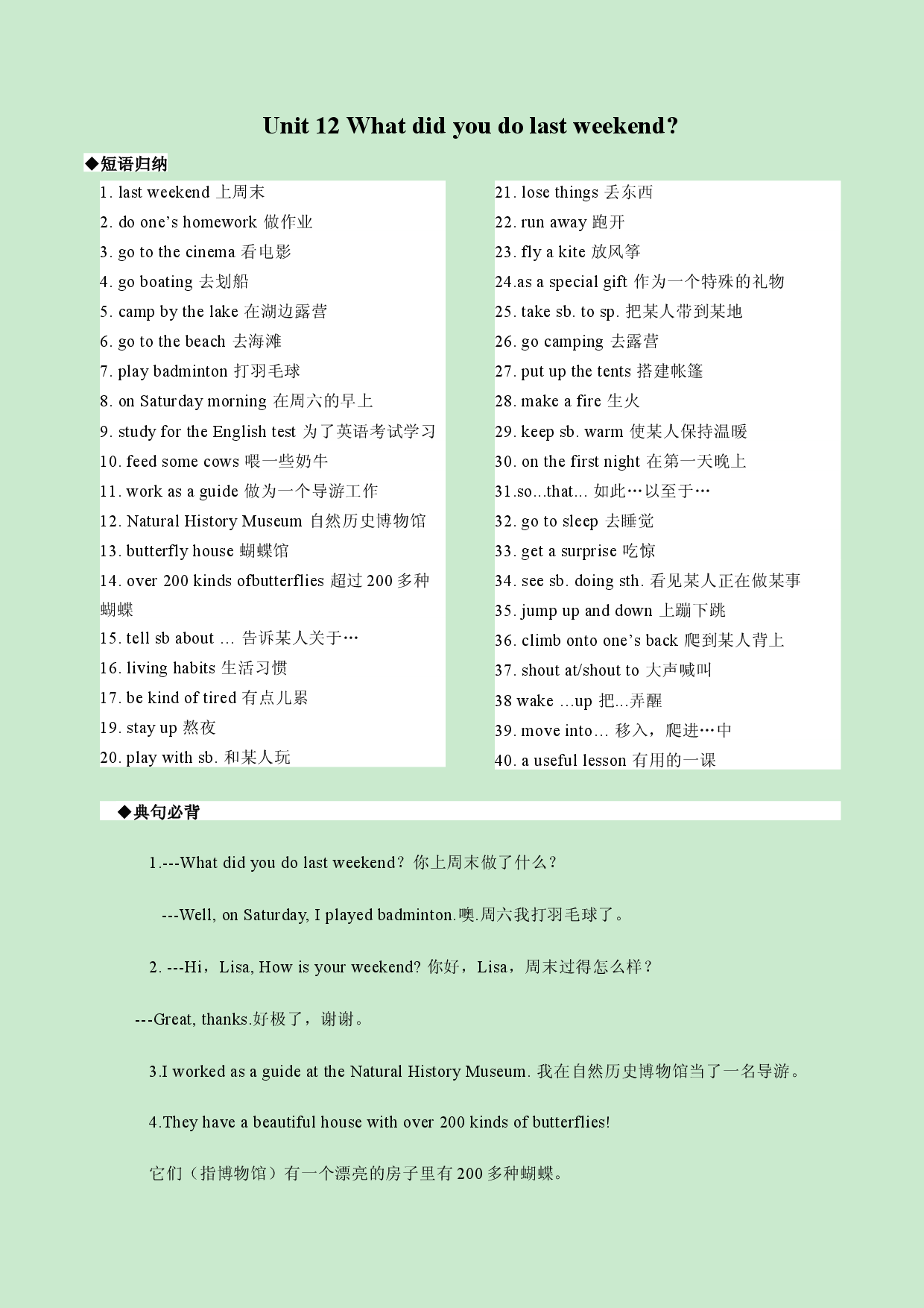 Unit 12-【精品课】2022-2023学年七年级英语下册复习手册（人教版）.docx 第1页